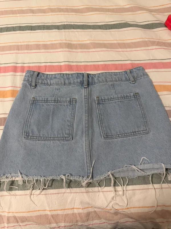 Edikted Skirt Denim Mini - Image 2