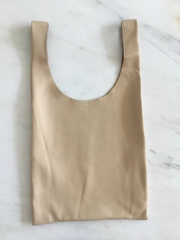 BAGGU Leather Natural Tote - Image 2