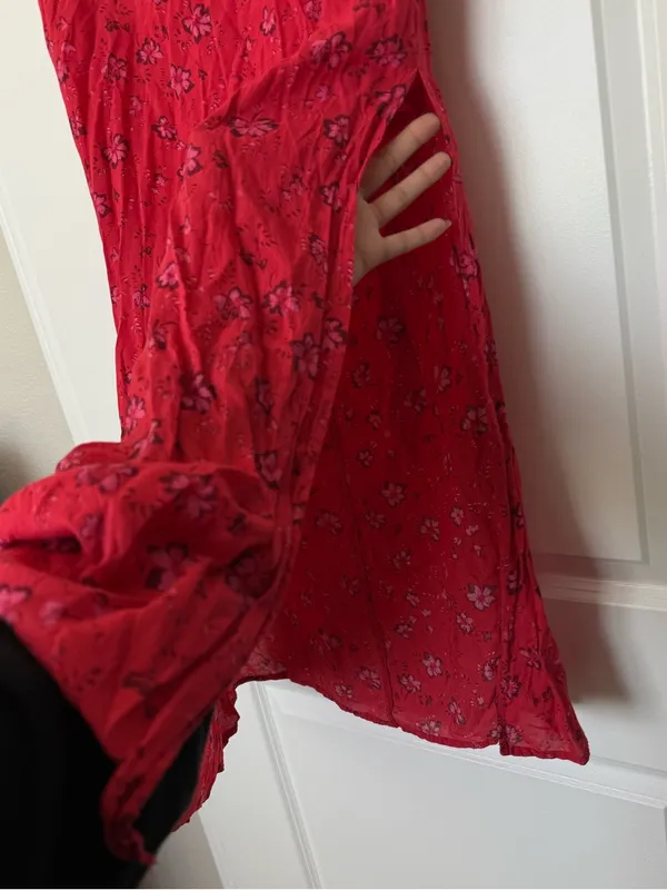 Free People Cherry Blossom print Skirt US6 | Strawberry Girl Boho Chic - Image 3