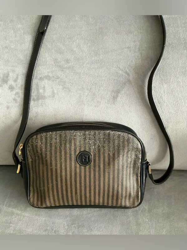  Authentic FENDI Striped Crossbody Bag 🌟 - Image 16