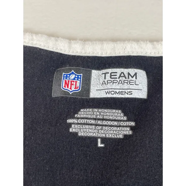 NFL Team Apparel Steelers Black Cotton Tee Shirt Womens Size L - Image 3