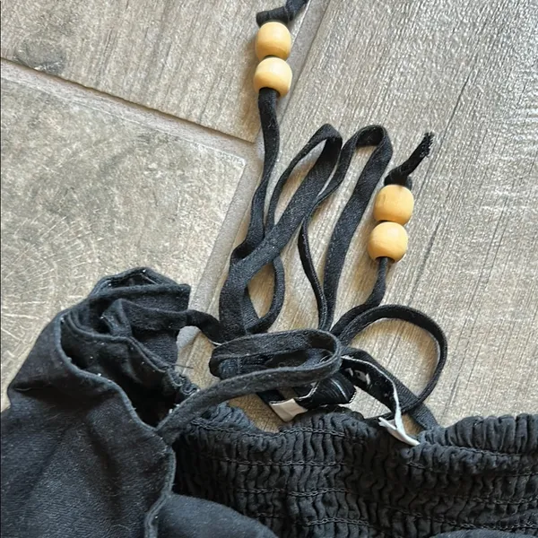 Mango Black Dress with Beaded Accents - Image 4