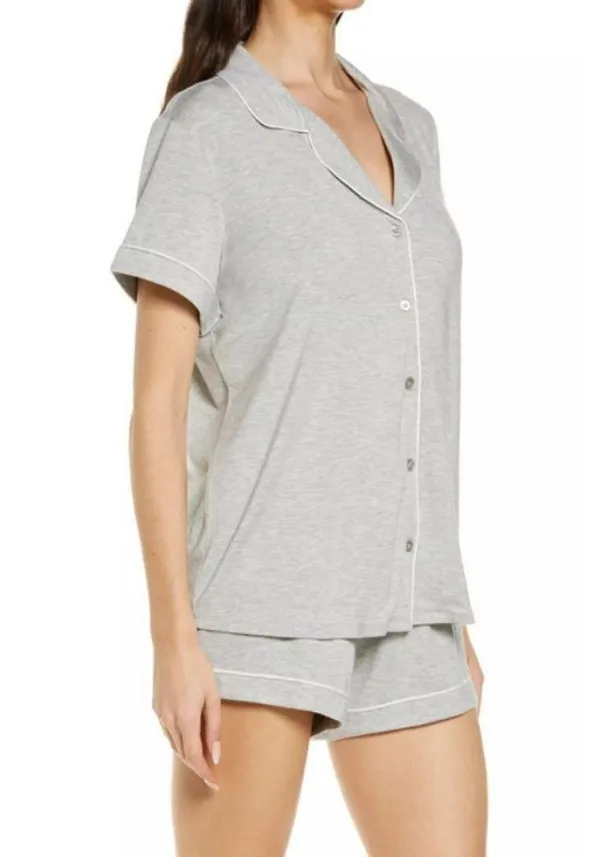 💕NORDSTROM💕 Moonlight Eco Short Pajamas ~ Grey Heather Large L NWT - Image 2