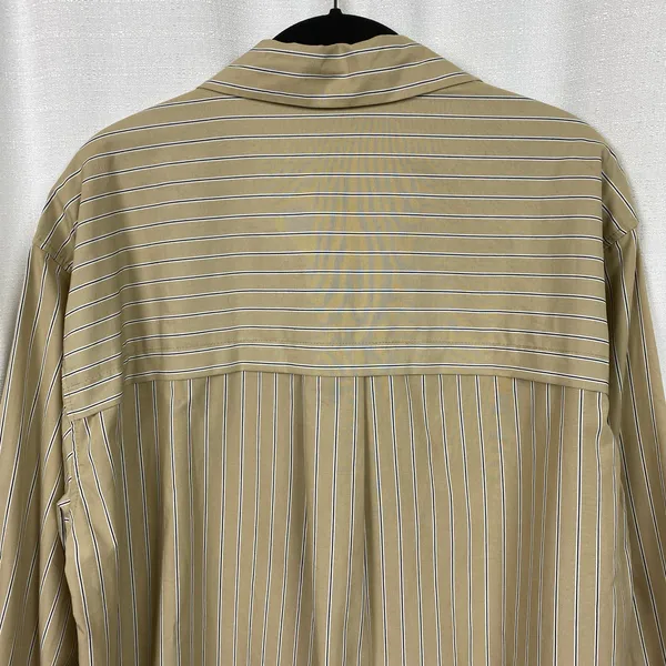 Banana Republic Neutral Stripe Long Sleeve Oversized Button Up Blouse Sz.M NWT - Image 13