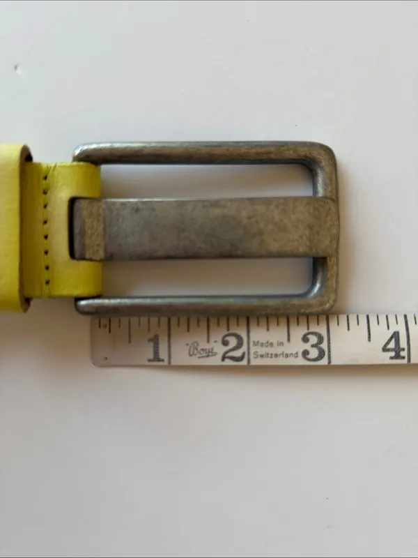 We The Free buff leather Jona belt, yellow, size S/M - Image 9