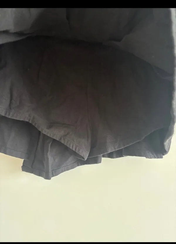 Free People Pleated Wrap Mini Skort Size 2 Black FLAW *Read** - Image 5