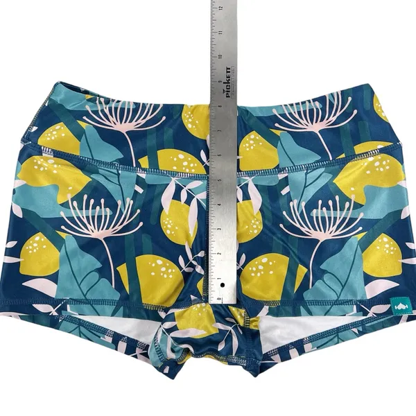 Wodbottom Blue Yellow Lemon Print‎ Shorts 2.5" CrossFit Workout Size Medium - Image 4