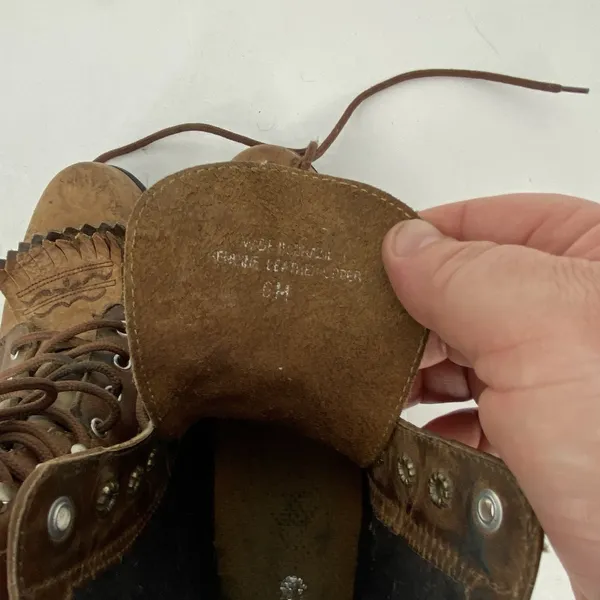 Ariat Heritage Lacer Boots Distressed Brown Leather Women’s Size 6 - Image 3