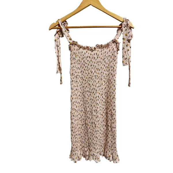 Intimately Free People Bella Smocked slip dress in‎ light pink floral size xs - Image 2