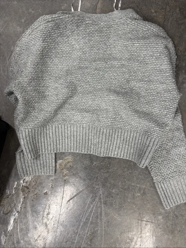 Abercrombie & Fitch Light Gray Open-Front Knit Cardigan - Image 4
