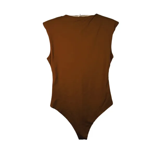 REORIA High Neck Sleeveless Bodysuit Womens M Fall Stretch Layering Minimalist - Image 3