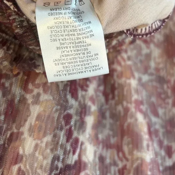 Joie Pink Floral‎ Blouse Size Medium - Image 7