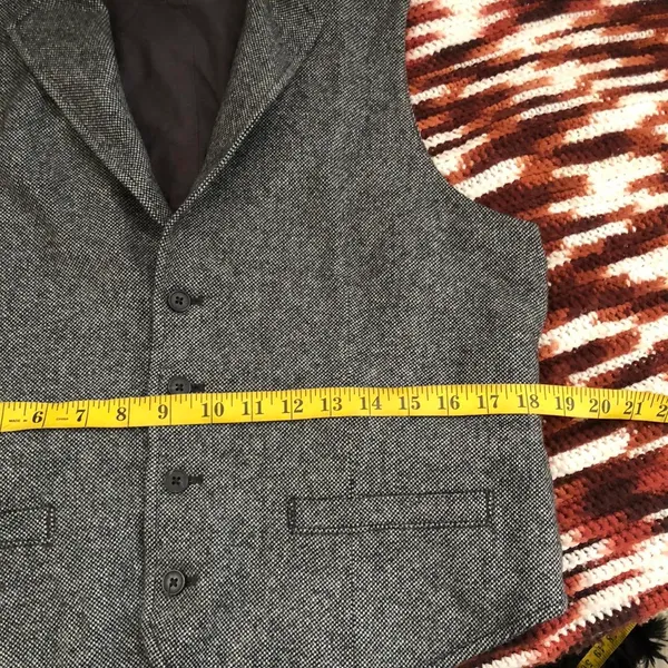 Fossil Dark Academia Preppy Androgynous Button Vest Waistcoat Jacket - Image 6