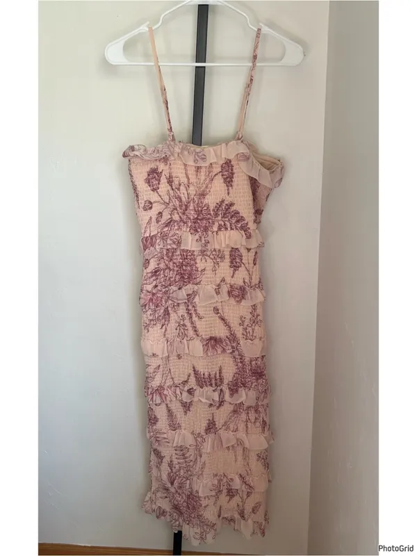 Anthropologie Let Me Be Tiered Floral Midi Dress - Image 2