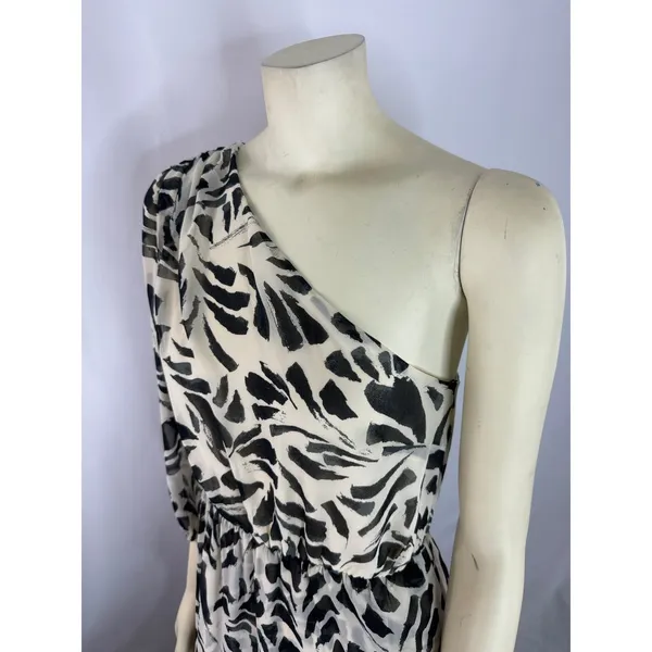 Alexis Fot Target Botanical Black White one shoulder high low Dress Small - Image 11