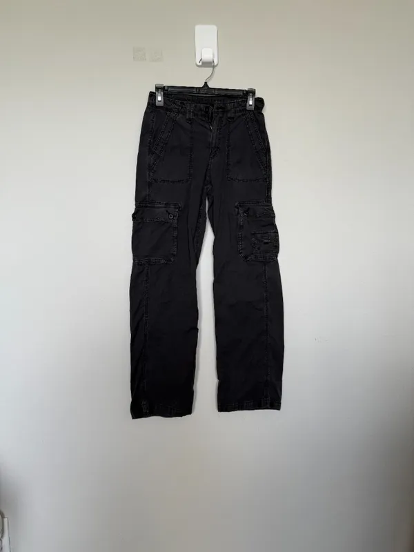American Eagle Vintage Y2K Grunge Dark Gray Cargo Pants - Image 3