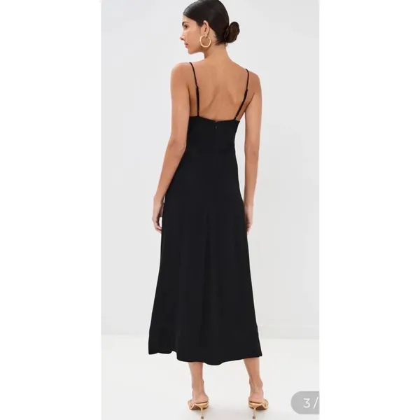 NEW Farm Rio Women’s Black Flowered Bust Midi Dress size XS - Image 4