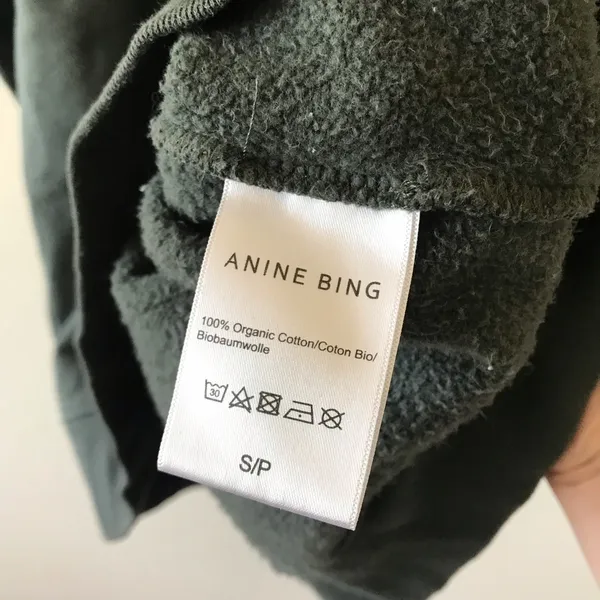 Anine Bing Vincent Hoodie NYC Charcoal Green - Image 12