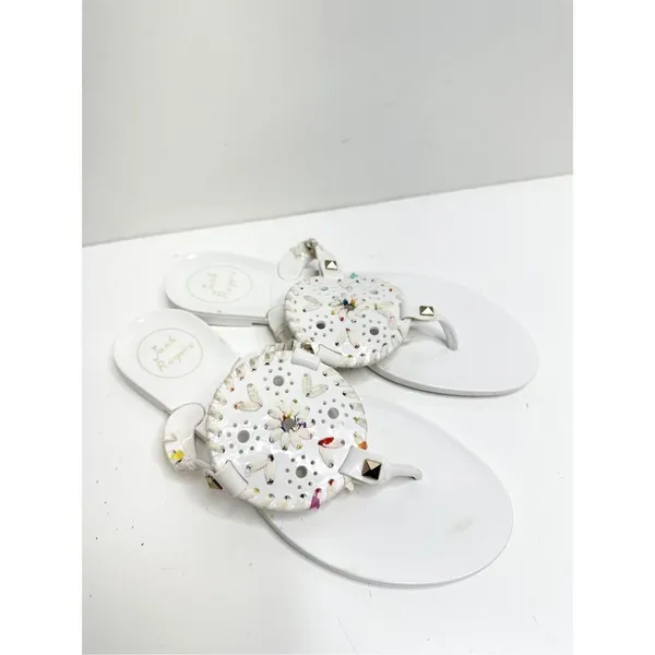 Jack Rogers Sandals Womens Size 5‎ White Georgica Jelly Slip On Flats - Image 3