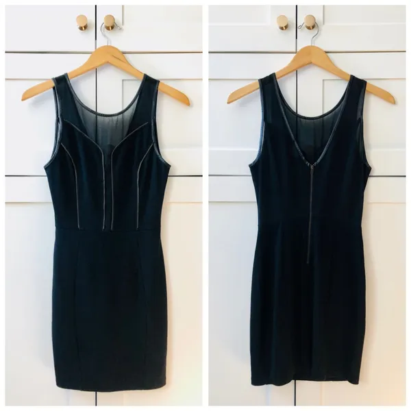 ASTR Sleeveless Cut-Out Mesh Black Bodycon Cocktail Dress, sz. XS - Image 4
