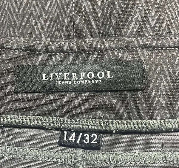 Liverpool Jean Co. Skirt Sz 14 Black/Gray Textured Casual Work Wear - Image 5