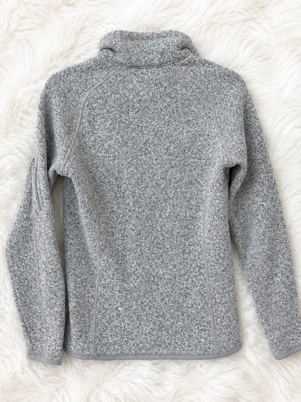 Patagonia Better Sweater 1/4 Zip Fleece Pullover Heather Gray Women's Small - Image 2