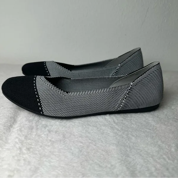 Bacia Flats Shoes Women Knit Ballet Flat Slip on Comfort Washable Dress Shoes - Image 2