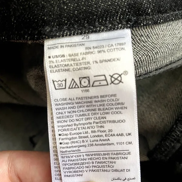 NWT Banana Republic Black High Rise Skinny Jeans Washwell Denim‎ Classic Size 29 - Image 10