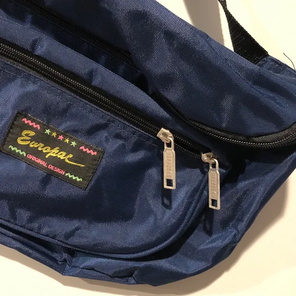 Vintage Europac Original Design Navy Oversized Crossbody Bag - Image 3
