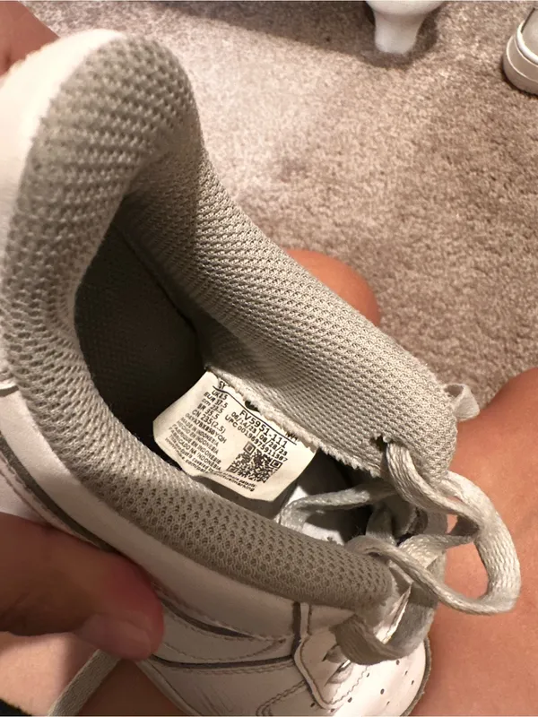 Nike Women’s White Air Force 1 Sneakers Size 5Y - Image 4