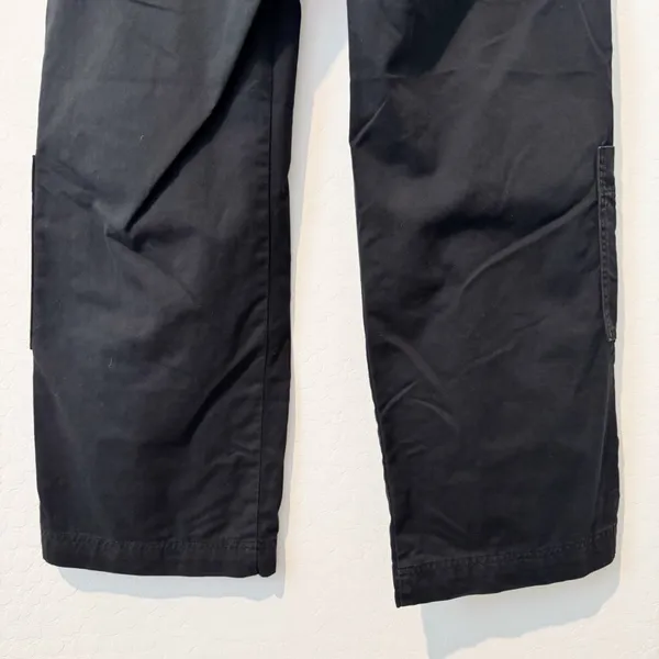HM Cargo Pants Size 6 Faded‎ Black High Rise Wide Leg Baggy Alternative Grunge - Image 8