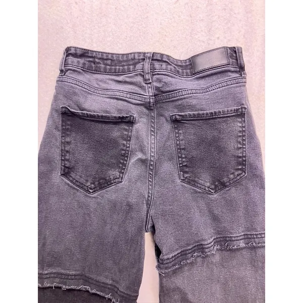 Rails The Getty Crop Womens Size‎ 27 Black Patchwork High Rise Wide Leg Jeans - Image 11