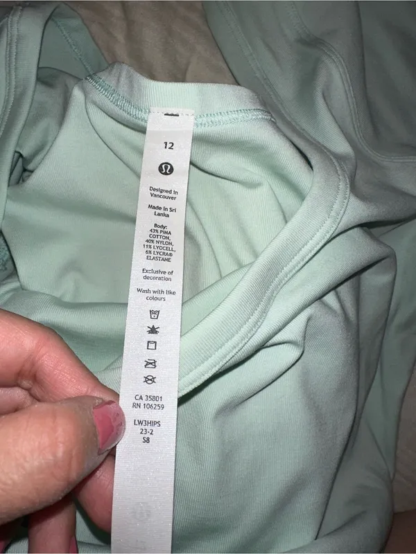 NWT NEW Lululemon Ribbed Held Tight Cropped T-Shirt size 12 - Image 4