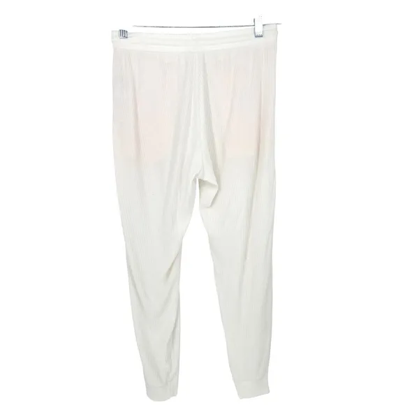 Tommy John Womens White‎ Ribbed Pajama Lounge Jogger Pants Small Cozy PJs EUC - Image 2