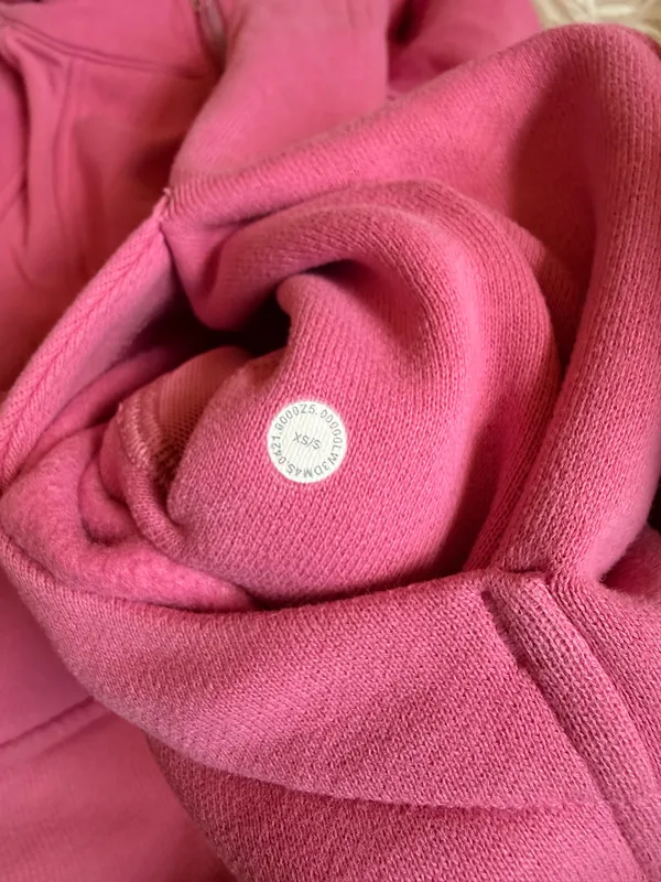Pink Lululemon Cropped Scuba  - Image 3