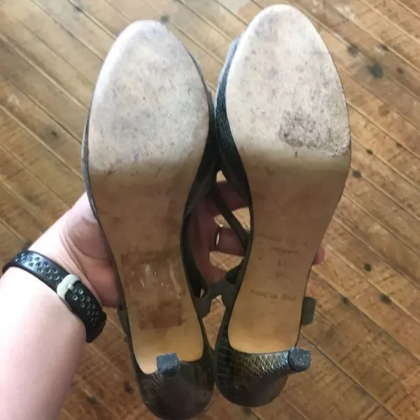 Kate Spade peep toe slingbacks Snake sole - Image 3