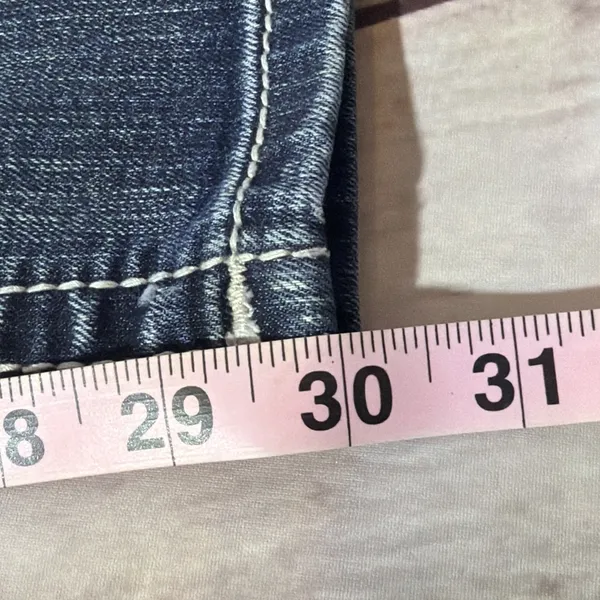 Miss Me Jeans Womens 28 Signature Skinny Blue Jeans Rhinestones Embroidered - Image 9