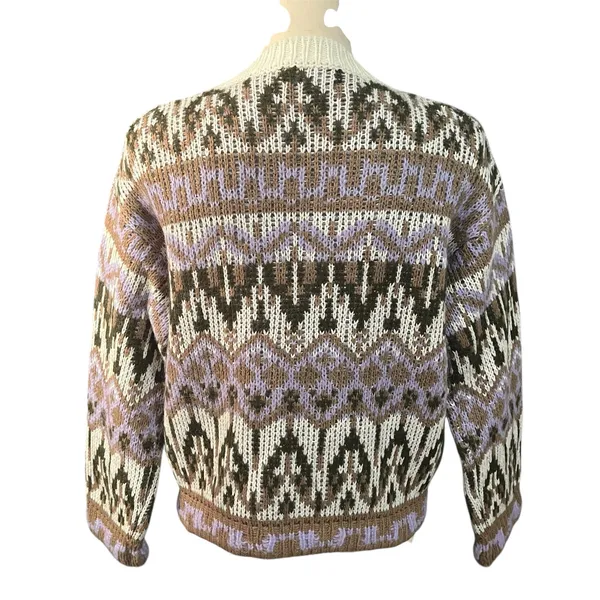 Anthropologie Women's Chunky Wool Blend Multicolor Fabiana Sweater Sz XS Neutral - Image 5