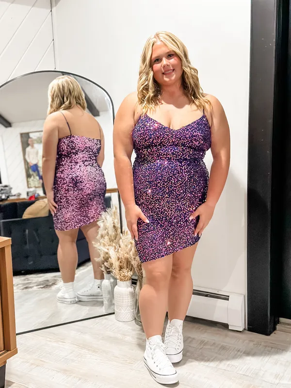 City Triangles Homecoming Sequin Dress - Image 4