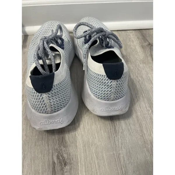 ALLBIRDS Tree Dasher Running Shoes White/Blue Women's 9‎ - Image 4