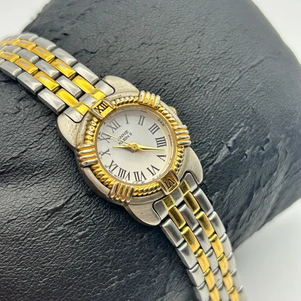 Anne Klein II Two-tone Roman Numerals Women’s Watch Working New Battery - Image 3