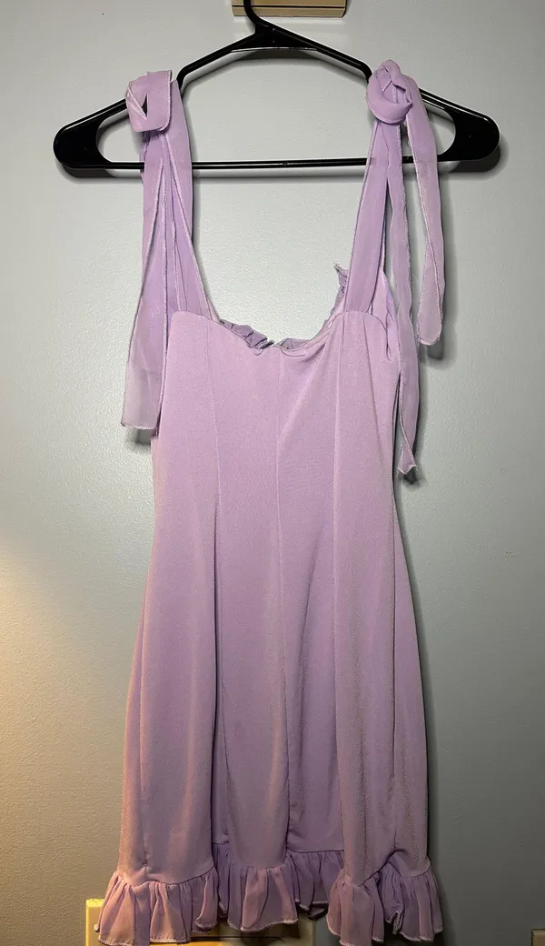 Lucy in the Sky Lavender Ruffle Dress - Image 9