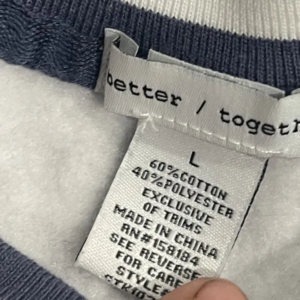 Better / Together Sweatpants set Crewneck Good Vibes Size Large Loungewear Cozy - Image 4