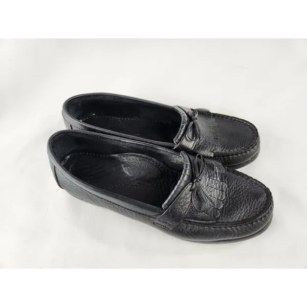 SAS Womens Black Comfort Loafer Kiltie Moccasin Black Leather Shoe‎ Size 11 M 12 - Image 12