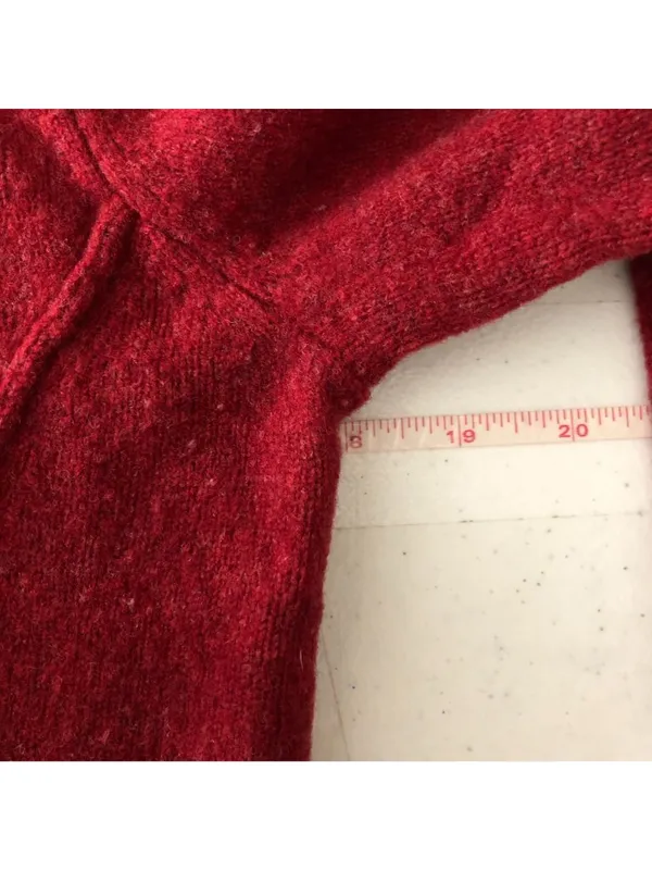 Eileen Fisher Womens Cardigan Jacket Red Size PP Wool Button-Up Petite - Image 6