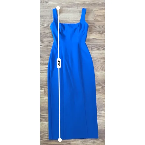 Elliatt Addilyn Bodycon Midi Dress Cobalt Blue Square Neck Chic size XS - Image 7