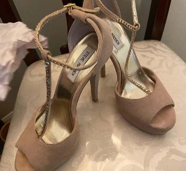 Steve Madden suede ankle & T strap 4 1/2” stiletto heel - Image 14