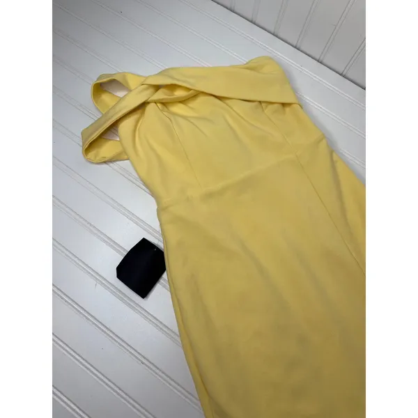 NWT Lulus Twist and Make Up Light Yellow One-Shoulder Bodycon Midi Dress Size XS - Image 5