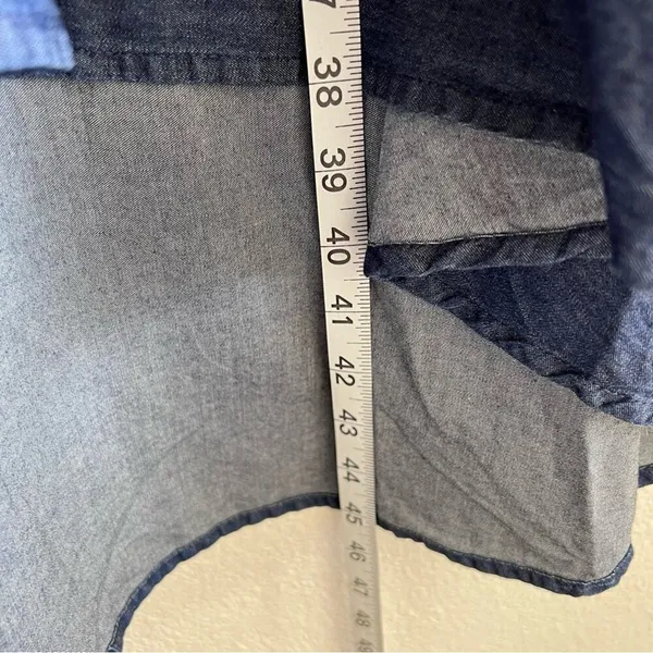 The Limited Sleeveless High-Low Denim Cotton Fit‎ & Flare Chambray Cotton Boho - Image 8