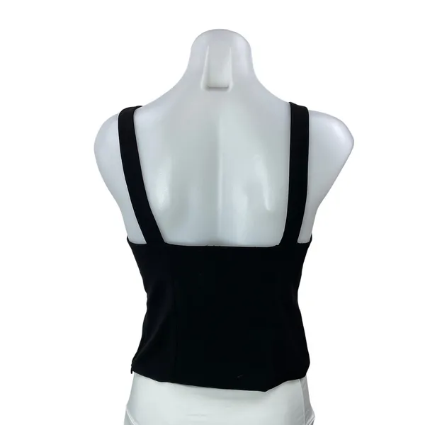 Zara Jewel Bow Women's Black Sleeveless Rhinestone Camisole V-neck Tank Top Sz S - Image 3